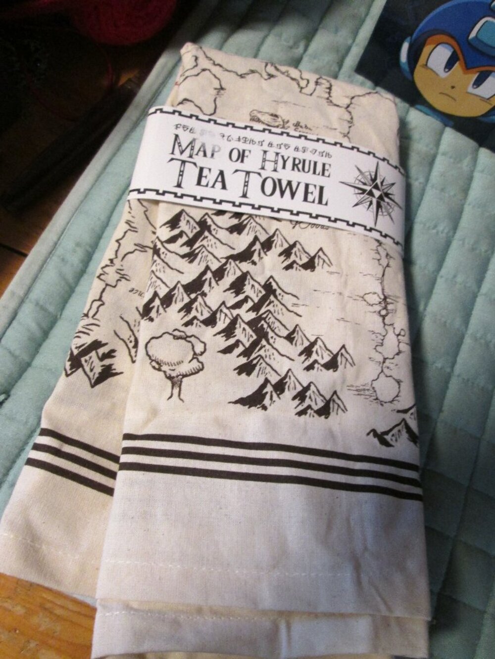 New Map of Hyrule map of zelda tea towel collectible
